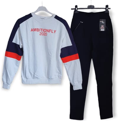 Dames sportpak set van broek en sweater- zijzakken - thuispak - training - Maat 38/40