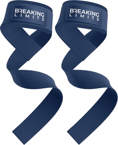 Breaking Limits Lifting Straps - Lifting Grips/Hooks - Deadlift Straps - Straps Fitness - Fitness, Crossfit & Krachttraining - 2 Stuks - Navy Blue