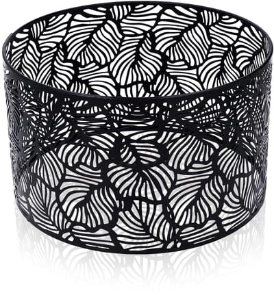 Dailygoody - Lampenkap - Scandinavische stijl - Cilindrische lampenkap - Zwart - E27 E14 - Ideaal voor plafondlampen - 25 x 16 cm