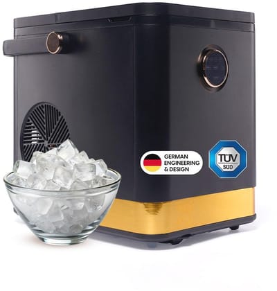 Luxe ijsblokjesmachine - 20 kg ijs in 24 uur, zelfreinigend, 1,5 liter waterreservoir, 6 minuten per cyclus, kleine en grote ijsblokjes, compact en stil