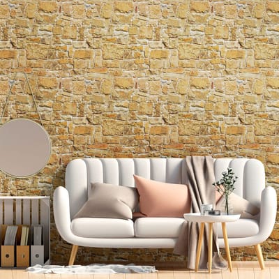 Behangeffect sticker - CHARENTE STONES - 30x30cm
