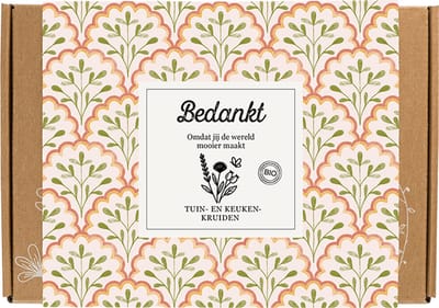 Blossombs Giftbox Small - 7 Zaadbommetjes - Bedankt - Tuin- en Keukenkruiden Mix - Kruiden Cadeau