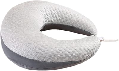 Armsteunkussen - Leeskussen bed - Ontspannen lezen - Ergonomisch ontwerp - 60 x 58 cm - Grijs