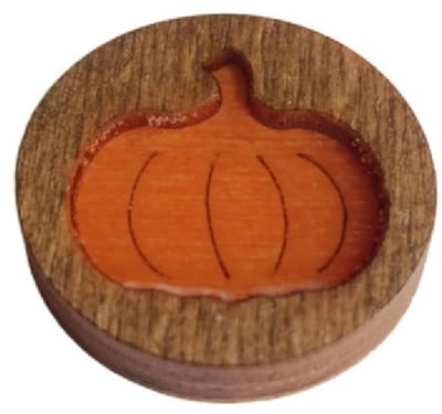 Naaldhouder - NEEDLEMINDER HOUT - ORANJE POMPOEN
