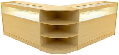 Theseus led winkelbalieset - esdoorn - 60/150cm - glas & led