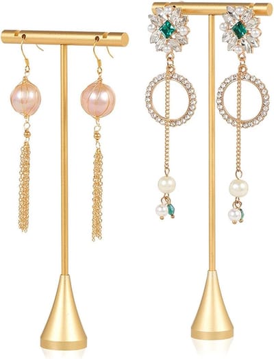 Sieraden Organizer - Juwelendoos Toren - Sieraden Presenteren - Stijlvol Rustiek Design - 2 Stuks - Goudkleurig
