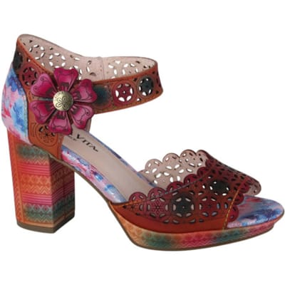 Laura Vita Nacio 325 rouge dames sandalen gekleed
