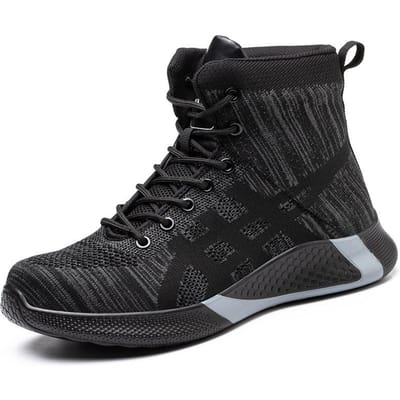 Winter Veiligheidsschoenen Heren Werkschoenen Heren Anti-Smash Heren Werkschoenen Stalen Neus Onverwoestbare Laarzen Heren Veiligheidsschoenen Lichtgewicht 36 black