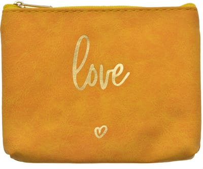 Clayre & Eef Toilettas Dames 13x1x10 cm Geel Synthetisch