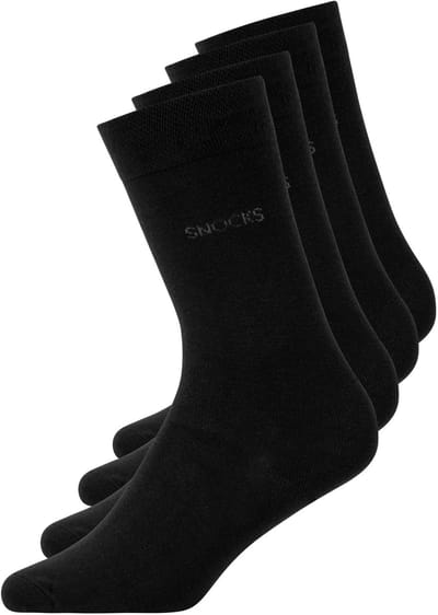 SNOCKS Business Sokken - Kostuumsokken Heren - Pakken Sokken - Lange Sokken Heren - Heren Sokken - Biologisch Katoen - 4 Paar