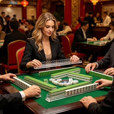 Mahjong Houder - Kaarthouder Tegelschuiver - Spel Organisatie - Magnetische Afneembare Structuur - 50.8 cm - Transparant