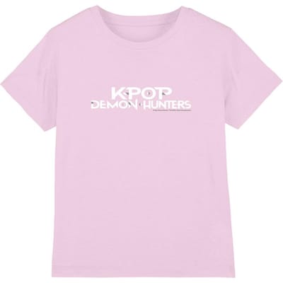 K-Pop Demon Hunters Kinderen/Kinderen Logo T-shirt (Lichtroze)