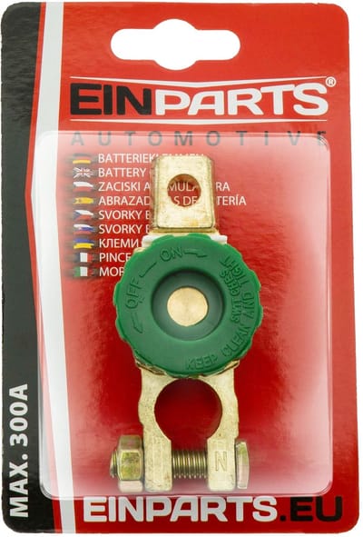 Einparts Auto-Accuklem 12V 24V Met Eenvoudige Aardingsschakelaar