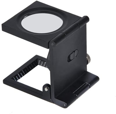 Dailygoods - Vergrootglas met LEDlicht - 10x Vergroting - Handig voor Juweliers - Wit - Perfect voor Kantoor en School - Inclusief Standaard