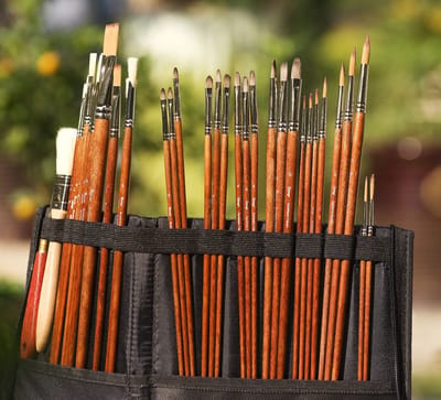32 stuks penseelset met 1 spatel, premium nylon kunstkwast voor aquarel, acryl en olieverfschilderij voor beginners, scholieren, kunstenaars en schilderliefhebbers