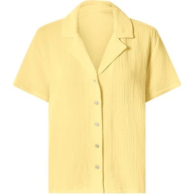 ESMARA Mousseline dames blouse - korte mouwen (Geel, S (36/38))