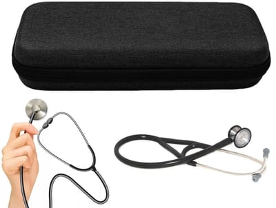 Stethoscoop etui - Medische tas - Apparatuur opbergen - Schokbestendige hoes - 319 x 152 x 73 cm - Zwart