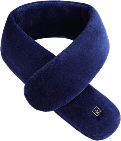 Gebreide Dames Sjaal - Lange Loop Sjaal - Warmte en Stijl - Met Fleece Voering - One Size - Blauw
