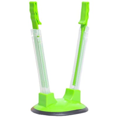 Baggy Rack Holder Opslag voor Voedsel Prep Bag Plastic Diepvrieszak Ziplock Bag Holder Stand Maaltijdplanning Keukengadgets groen