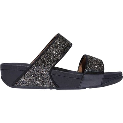 FitFlop Dames Lulu Glitter Standaard Wedge Slippers (Marineblauw)