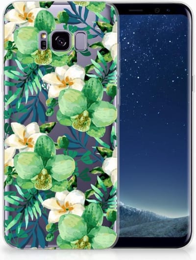 Samsung Galaxy S8 Plus TPU Case Orchidee Groen