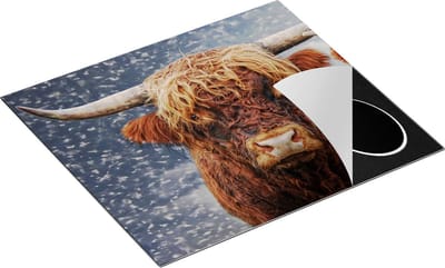 Chefcare Inductie Beschermer Schotse Hooglander Koppel - Man en Vrouw - 60x50 cm - Afdekplaat Inductie - Kookplaat Beschermer - Inductie Mat