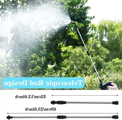 Draadloze Elektrische Tuinsproeier met 3 Verstelbare Doppen, 5 m Slang en Oplaadbare USB, Ideaal voor Tuin en Auto Was