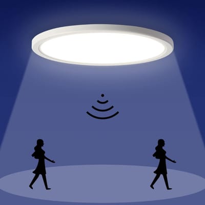 HEZIVO® Plafondlamp met Bewegingssensor - Voor Keuken Slaapkamer Badkamer - Lamp Draadloos en Oplaadbaar - 4000K - 22 cm