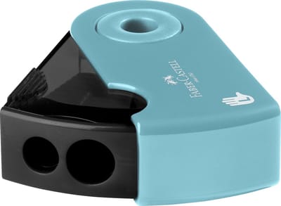 Faber-Castell puntenslijper - SLEEVE - dubbel - turquoise - voor linkshandig gebruik - FC-182770