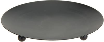 Kaarsenbord Metaal Zwart 8,5 cm - Kaarsenplateau - Bord voor Kaarsen - Dienblad
