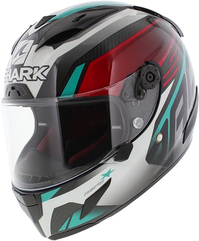 SHARK RACE-R PRO CARBON ASPY Motorhelm Integraalhelm Carbon Rood blauw - Maat XS