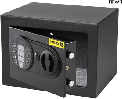RFWR® Elektronische kluis 17 x 23 x 17 cm - Carbon Satijn Zwart