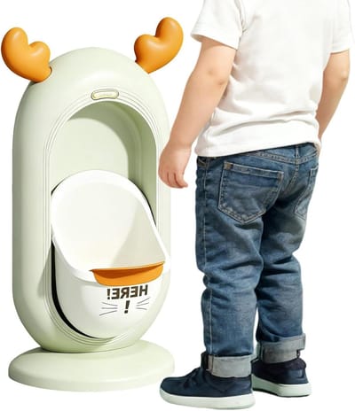 Kinder Urinoir - Zindelijkheidstrainer Jongens - Zindelijkheidstraining - Leuk Dierenthema - 17.6 x 24.1 x 17.6 cm - Groen