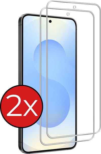 Screenprotector - 2 Stuks - Geschikt voor Samsung Galaxy S25 FE / S26 FE - Extra Sterk - Beschermglas - Gehard Glas - Tempered Glass - Screen Protector
