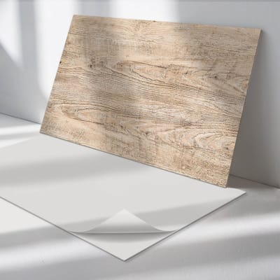 Wallfluent Vinyl Wandpaneel - Natuurlijke houtstructuur Vinyl Wandbekleding - 120 cm x 60 cm - Beige PVC wandpaneel - 1 stuk - Rechthoekig Wandbekleding Vinyl - Texturen Wandpaneel - Zelfklevend Muurpaneel - Wandpaneel Keuken en Badkamer