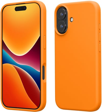 kwmobile telefoonhoesje geschikt voor Apple iPhone 16 - Hoesje met siliconen coating - Smartphone case in fruitig oranje
