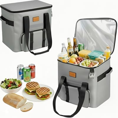 Vouwbare koeltas voor picknicks, lunch en strand - Lekvrij, waterdicht en thermisch geïsoleerd voor kantoor en kamperen