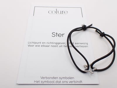 Colure® vriendschaparmbandjes Ster allebei zilver