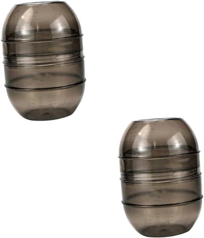 Haarverf Mengbekers - Kappers Mengkommen - Haarkleur Mengen - Antislip Bodem - 14x5.5cm - Grijs