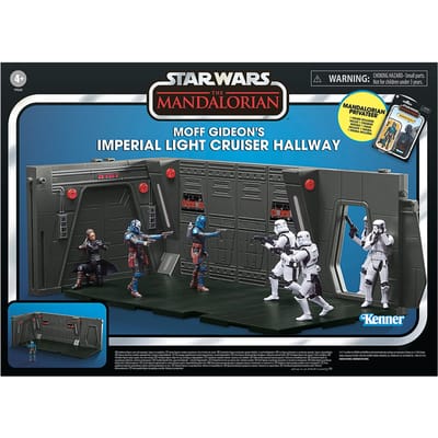 STAR WARS - Moff Gideon's Light Cruiser Hallway + Mandalorian Privateer - Vintage Collection 10cm