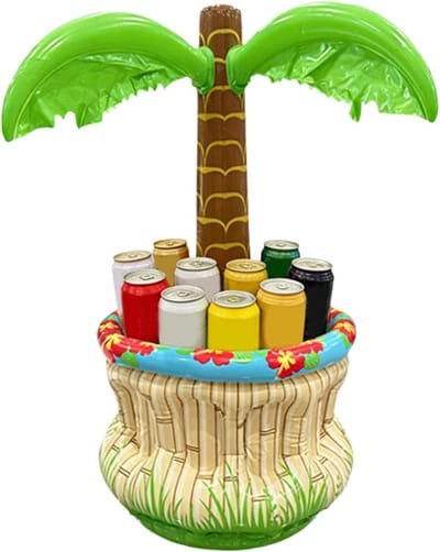 Opblaasbare Palmkoeler - Drijvende IJsemmer - Zomerfeesten - XXL Formaat - 66 cm - Meerkleurig