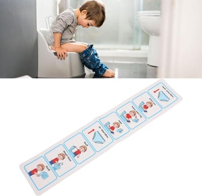 Visueel Schema Zindelijkheidstraining - Toilettraining Hulpmiddel - Onafhankelijkheid Bevorderen - Duidelijk Patroon - 25.3 x 10.1 x 0.7 cm