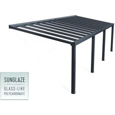 Palram | Canopia - Aanleunende Pergola Stockholm - Grijs - 340x950cm
