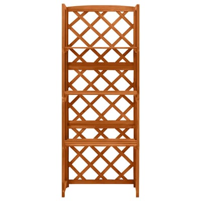 vidaXL - Latwerk - met - schappen - 55x30x140 - cm - massief - vurenhout