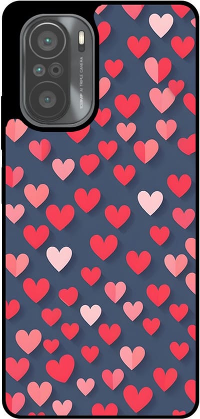 Smartphonica Telefoonhoesje Geschikt voor Xiaomi Mi 11i met Roze en Rode Hartjes Opdruk - TPU Backcover Case With Rosé and Red Heart Design geschikt voor Xiaomi Mi 11i