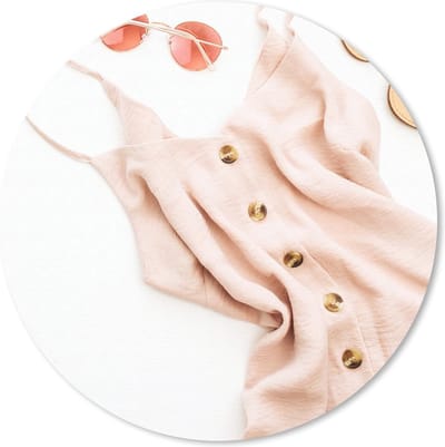Muismat rond 20x20 cm - Mousepad Zonnebril - Slippers - Jumpsuit - Ronde muismatten