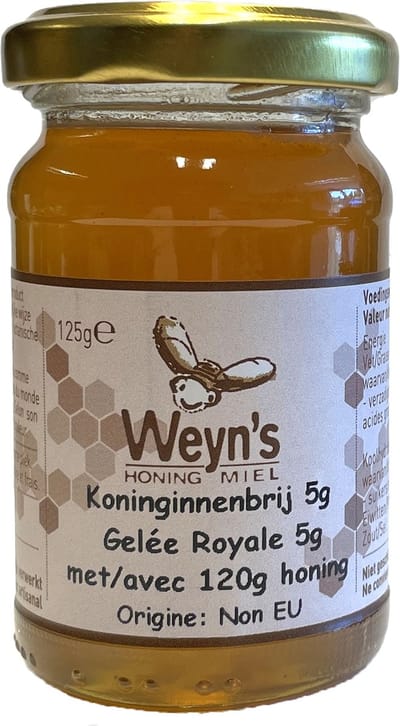 Honing met koninginnebrij (Royal Jelly) 125g Weyn's (vloeibaar)