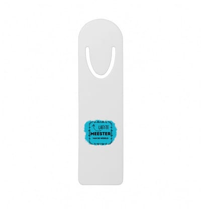 Hacebo® - liefste meester van de wereld metalen boekenlegger - Meester - de liefste meester - verjaardag - cadeautje voor meester - meester artikelen - kado - geschenk Bladwijzer boekenleggers - 12.7 cm x 3.2cm