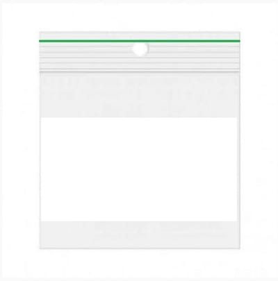 Gripzakken met Schrijfvlak/ophanggat 4x6cm PE 50 micron (1.000 stuks) | gripzak | ziplock zakken | ziplock zakjes