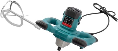 Elektrische Mixer - Betonmolen Roerder - Materiaal Mengen - Instelbare Snelheid - 2100 Watt - Lichtblauw
